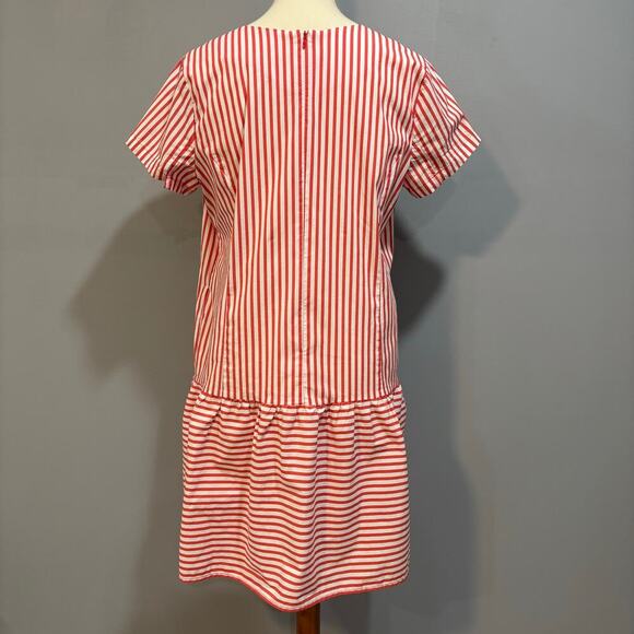 Universal Standard for J.Crew Poplin Stripe Drop Waist Dress, size L - Picture 3 of 10